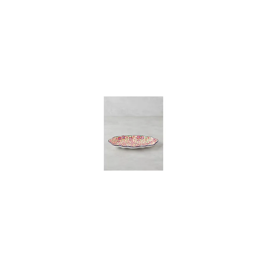 Botanic Stoneware Kayık Tabak 35 cm Renkli