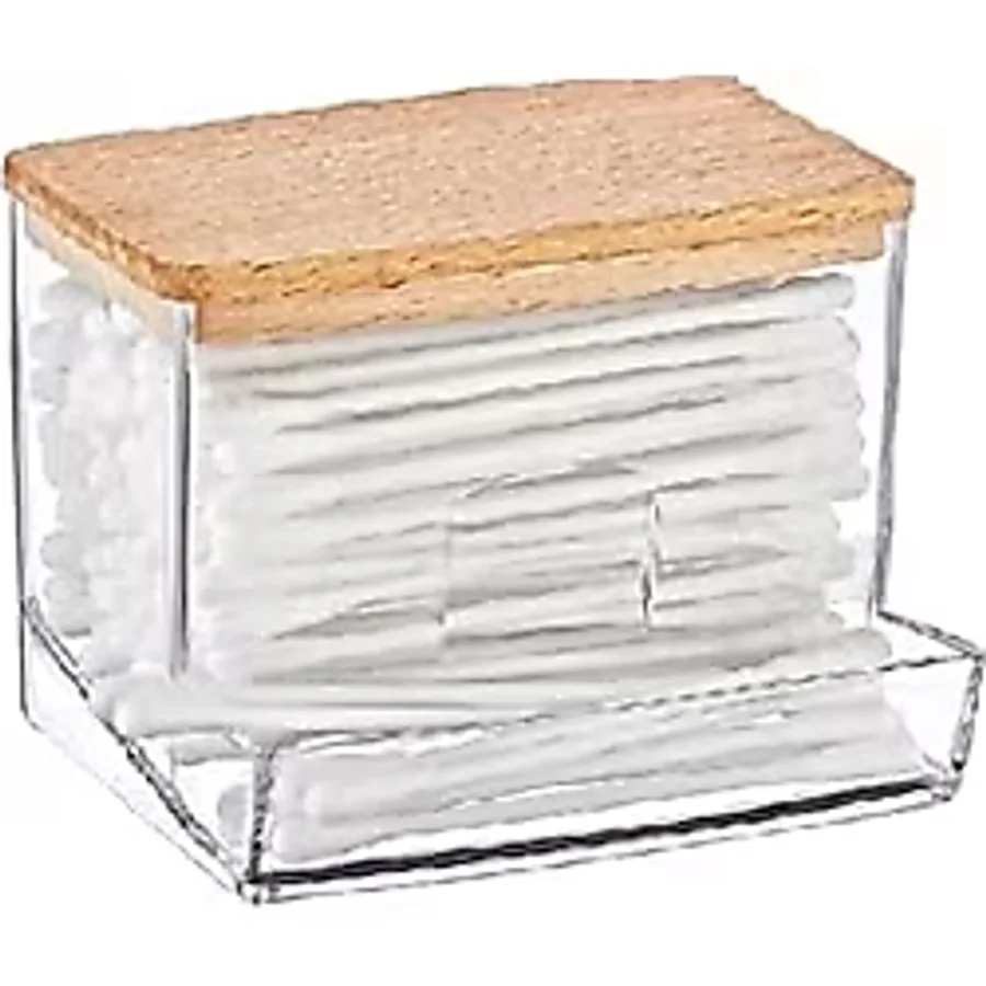 Box Up AHŞAP KAPAK PAMUKLU ÇUBUK ORGANİZERİ
