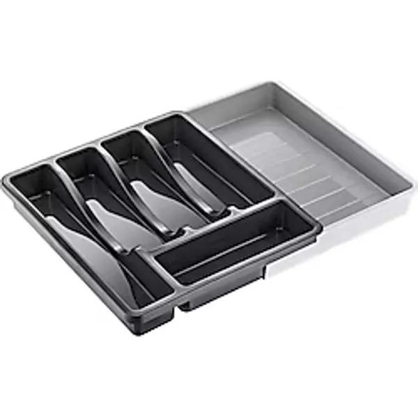 Box Up Uzayabilen, Kayar Kızaklı Raylı Sistem, Ayarlanabilir Pratik Çekmece Içi Kaşık ve Çekmece Düzenleyici Kaşıklık Organizer