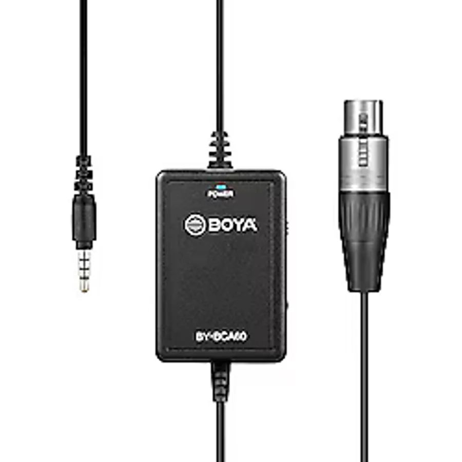 Boya BY-BCA60 48V Phantom Mobil XLR Mikrofon Kablo