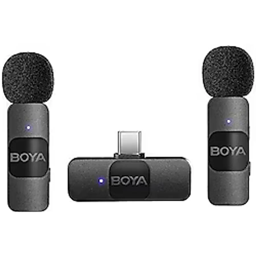 Boya BY-V20 Ultra Kompakt 2'li Type-C Kablosuz Yaka Mikrofonu