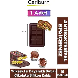 Bpa İçermez Esnek Dayanıklı Büyük Yüksek Isı Dayanıklı Dubai Çikolata Silikon Kalıbı Kabı 1 Adet