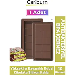 Bpa İçermez Esnek Dayanıklı Yüksek Isı Dayanıklı Dubai Çikolata Silikon Kalıbı 1 Adet