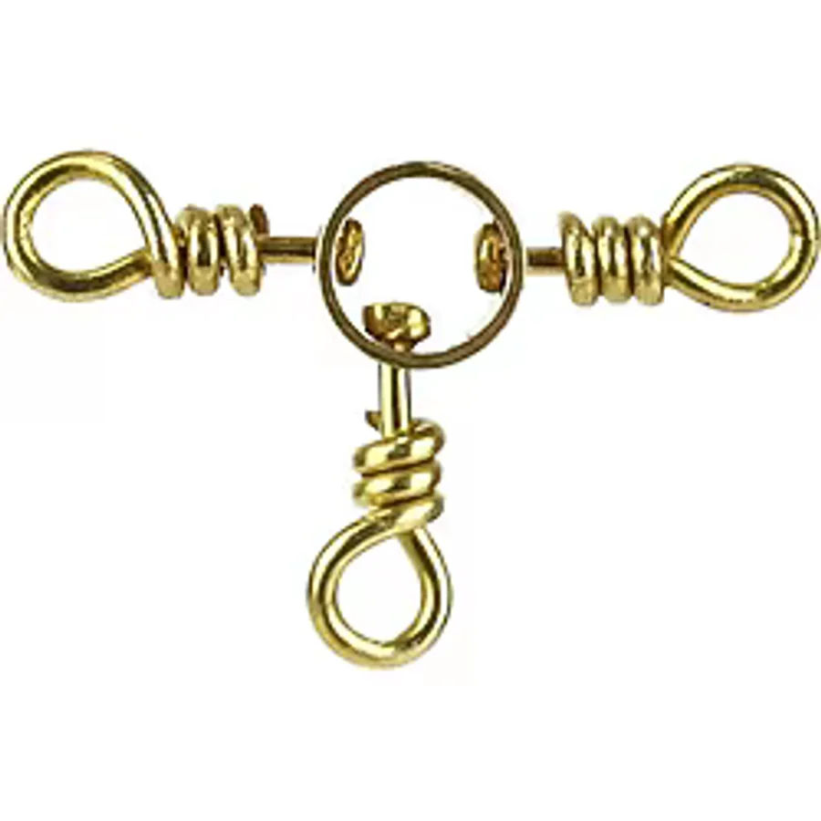 Brass 3-Way Swivels No:7 3 Lü Fırdöndü 12 Li Pkt