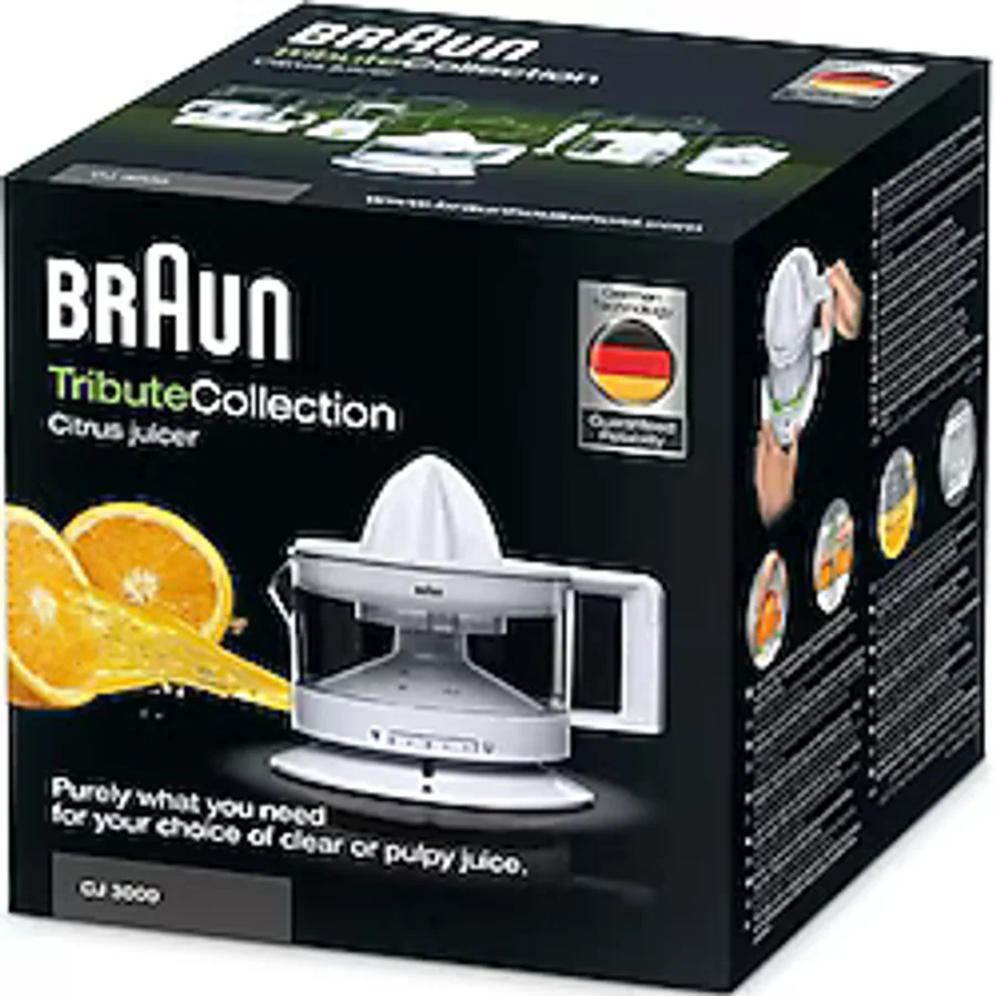 Braun 2 Yönlü, Posa Kontrollü, Start/Stop Özellikli Narenciye Sıkacağı, Beyaz