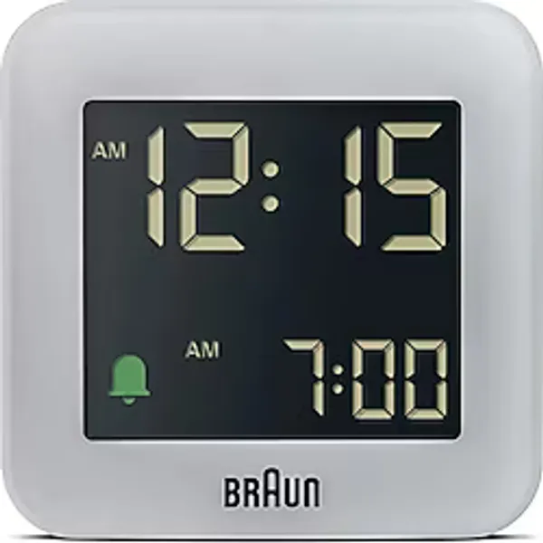 Braun BC08G Gri Klasik Seyahat Dijital Alarmlı Masa Saati