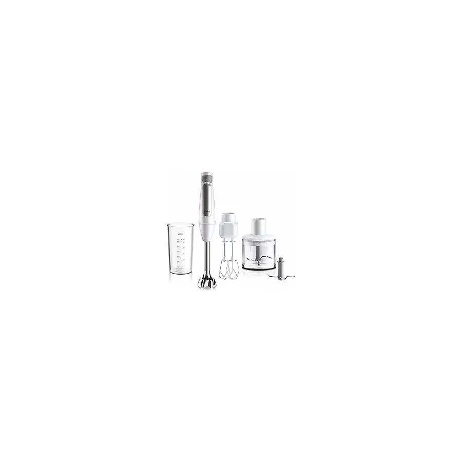 Braun Multiquick 7 El Blenderi 1000 W, 1,5 Lt Doğrayıcı ve 600 ml Ölçü Kabı, Beyaz-Gri, Easy Smart Speed Özellikli