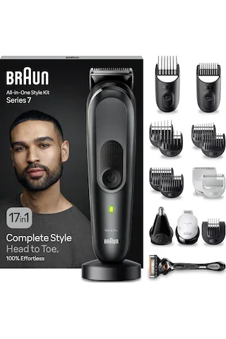 Braun Series 7 MGK7491 Hepsi Bir Arada Şekillendirme Seti, 17’si 1 Arada Erke...