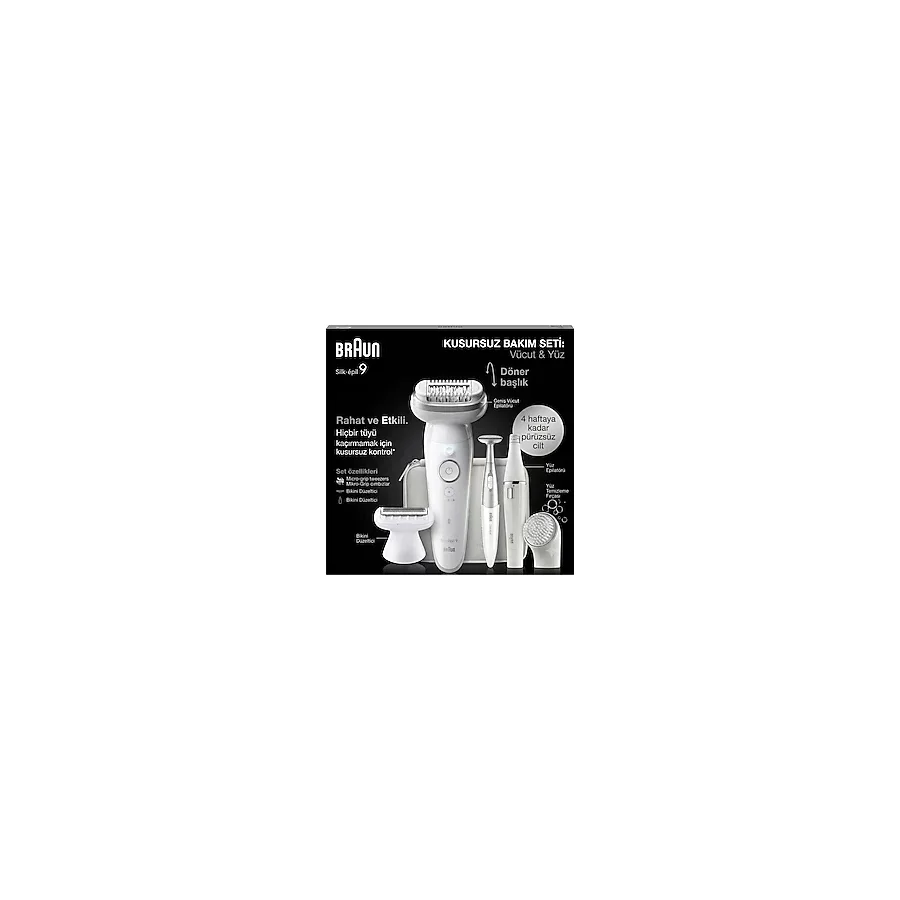 Braun Silk-Epil 9 9241 Islak & Kuru Epilatör + Braun Face 810 Yüz Epilatörü ve Temizleme Cihazı Seti