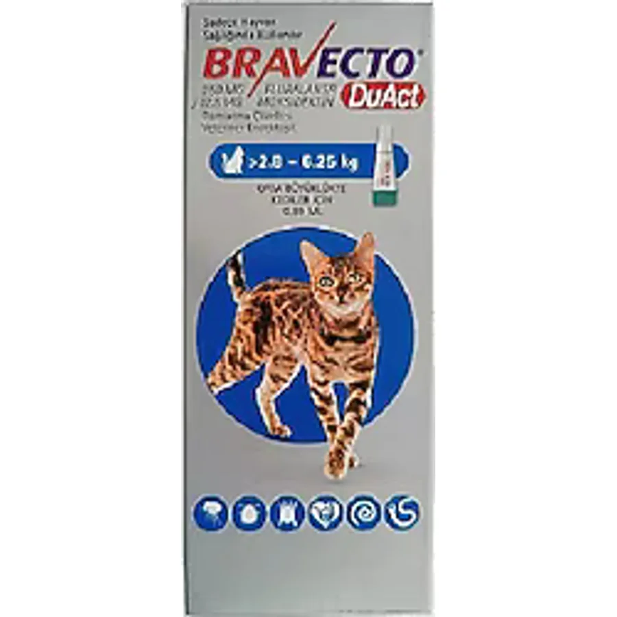 Bravecto 2.8-6.25 kg Kediler için Dış Parazit Damlası