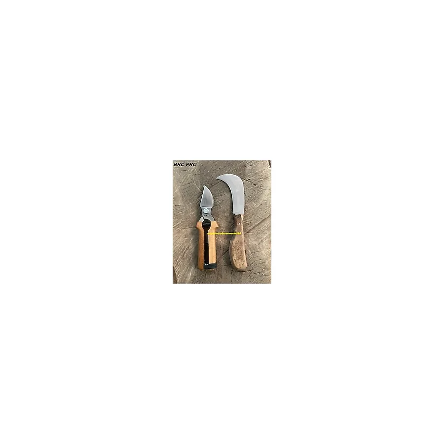 Brc Karbon Çelik Aşı Bıçağı Cep Çakısı Tırnak Kesme Bıçağı Çelik Budama Makası 2li Set - 210MM