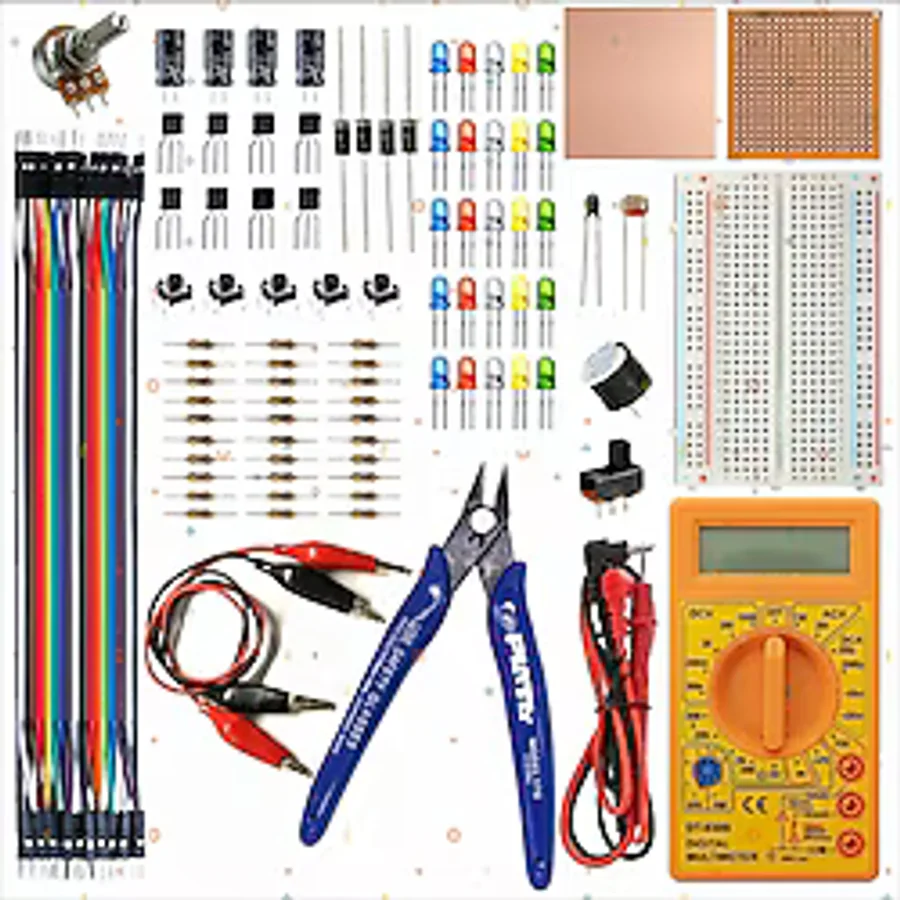 Breadboard Temel Elektronik Seti +dt830d Multimetre + Yankeski