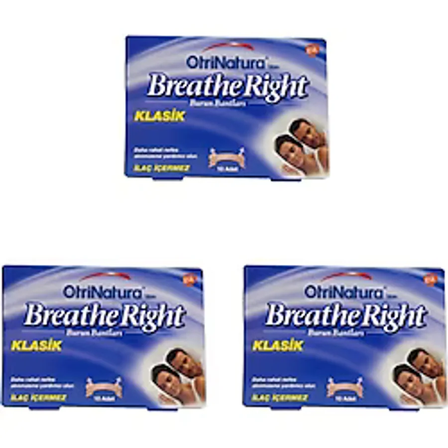 Breathe Right Burun Bandı Klasik Normal Boy 10'lu 3 Paket