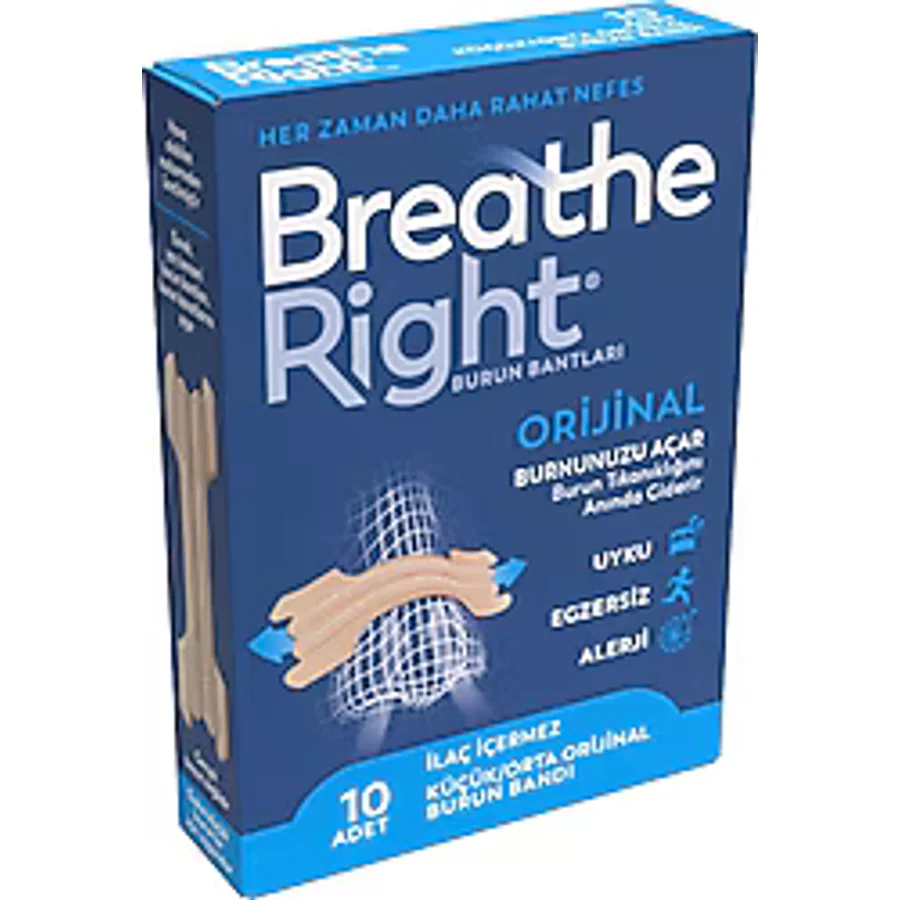Breathe Right Orijinal Büyük Boy 10'lu Burun Bandı