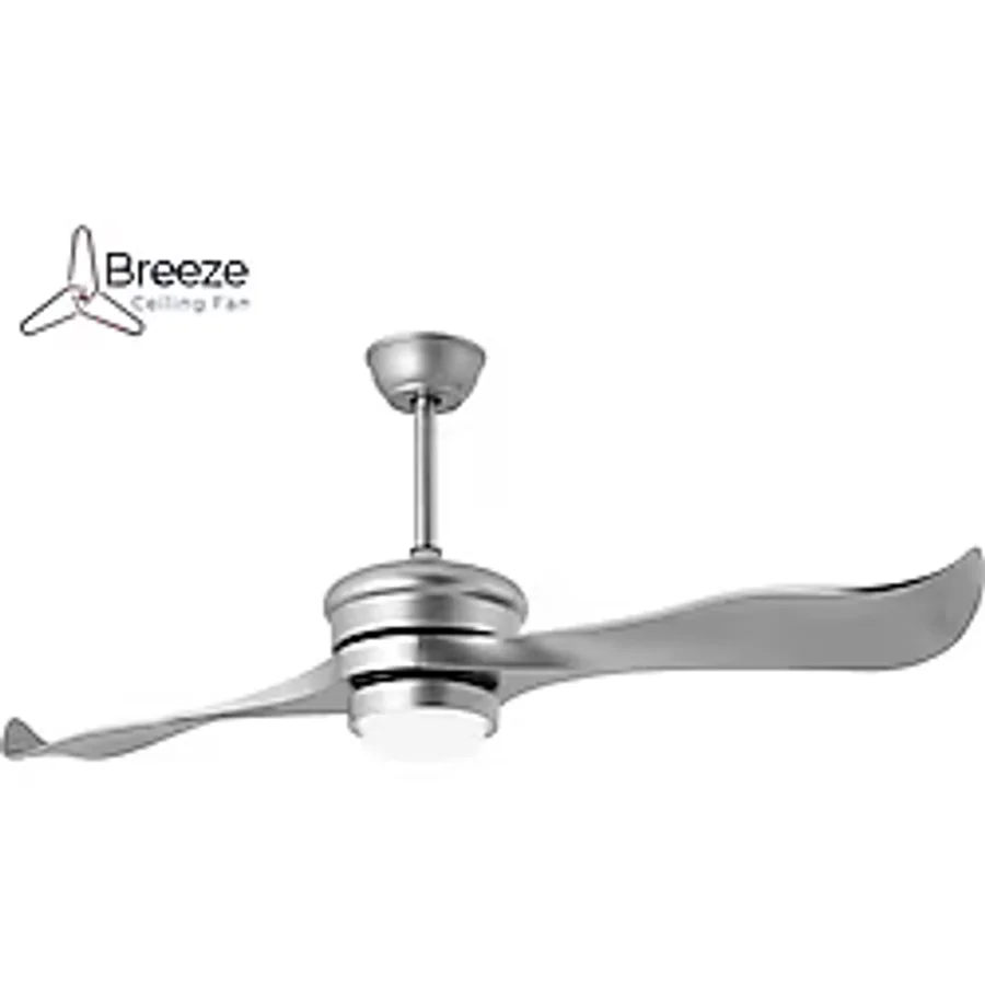 Breeze - Didim Mat Gümüş - 132 Cm. Kanat Çaplı Aydınlatmalı Tavan Vantilatörü