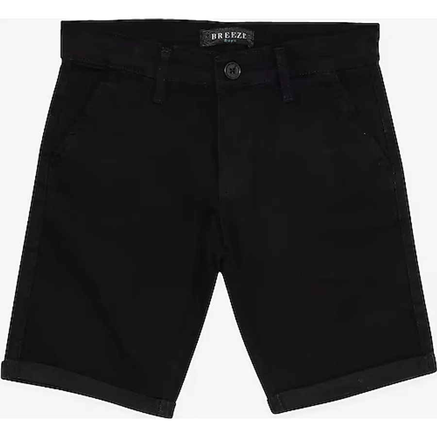 BREEZE GİRLS & BOYS Erkek Çocuk Kapri Cepli Düğmeli 8-14 Yaş, Siyah