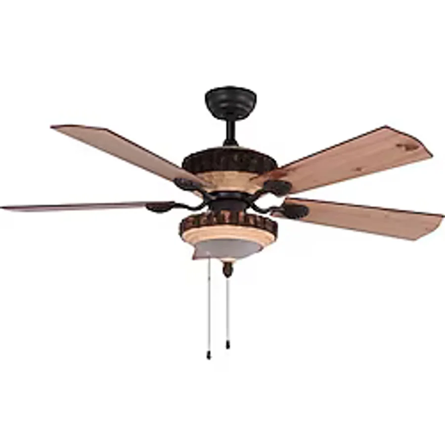 Breeze - Kemer Kahverengi - 132 Cm. Kanat Çaplı Aydınlatmalı Tavan Vantilatörü