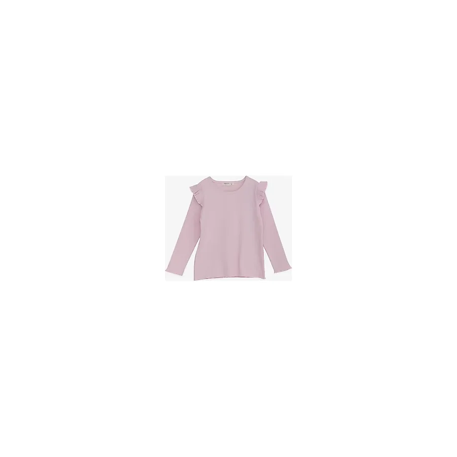 Breeze Kız Çocuk Uzun Kollu Bluz Fırfırlı 2-6 Yaş, Pembe