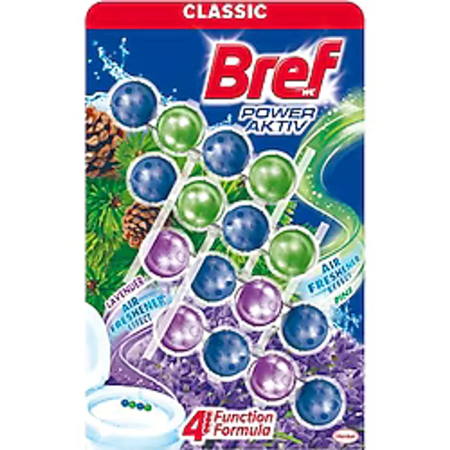 Bref Power Active Çam ve Lavanta Kokulu 4'lü Klozet Bloğu 4x50g