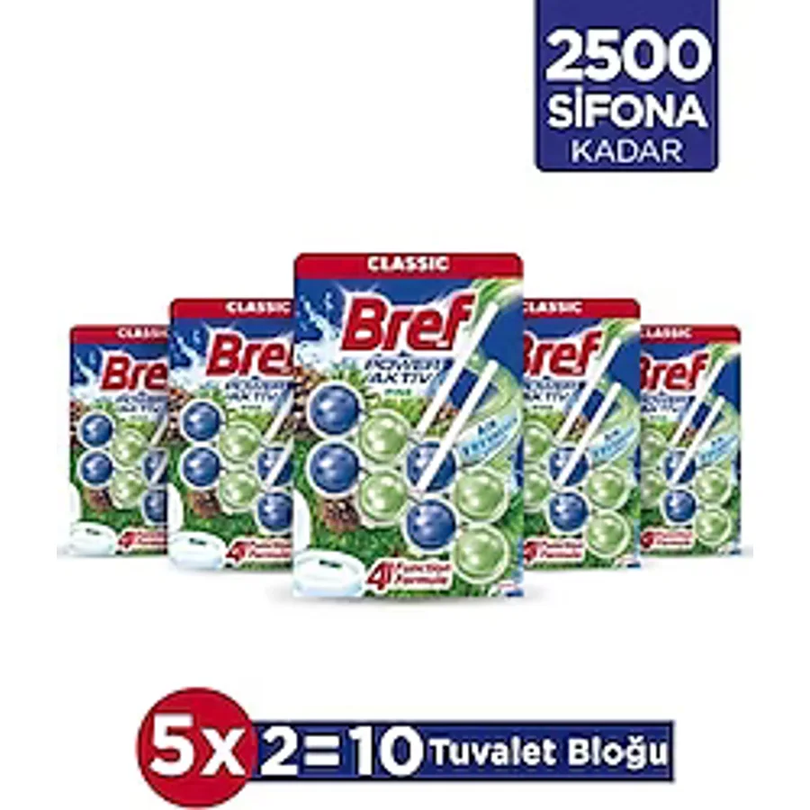 Bref Wc Power Aktiv Duopack Klozet Bloğu Çam 5 Adet