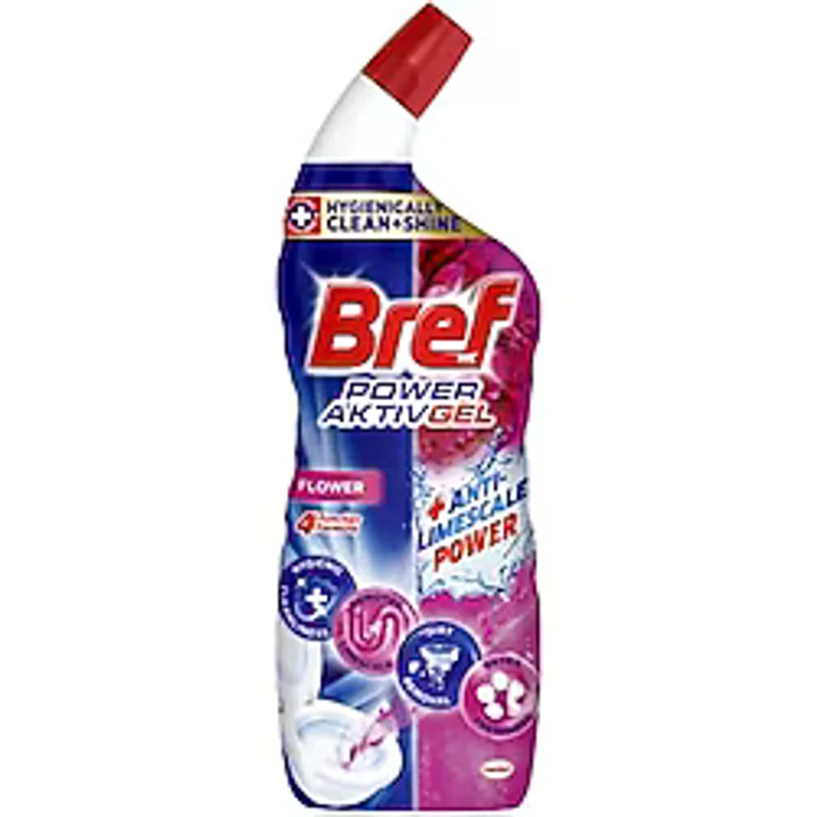 Bref WC Power Aktiv Jel Çiçek Kokulu Tuvalet Temizleyici 1 x 700 ml , Jel Çiçek 700 ml