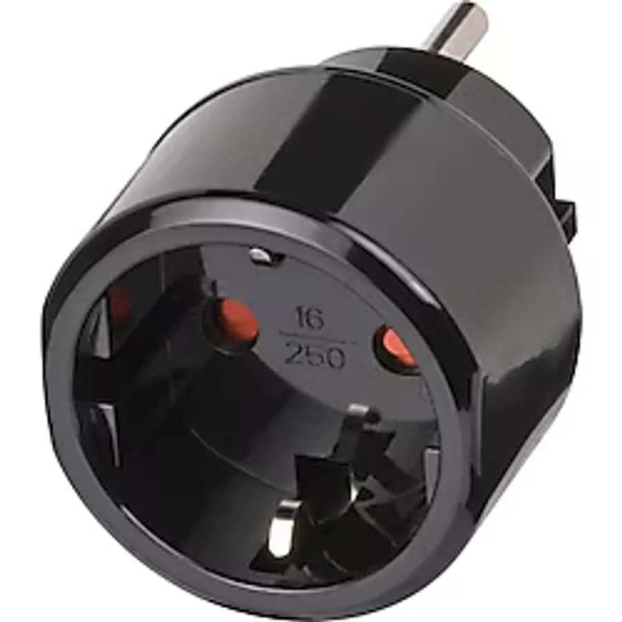 Brennenstuhl Abd Ve Kanada Ülkeleri Uyumlu Ip20 Lisanslı Topraklı Travel Adaptör Seyahat Dönüştürücü Siyah