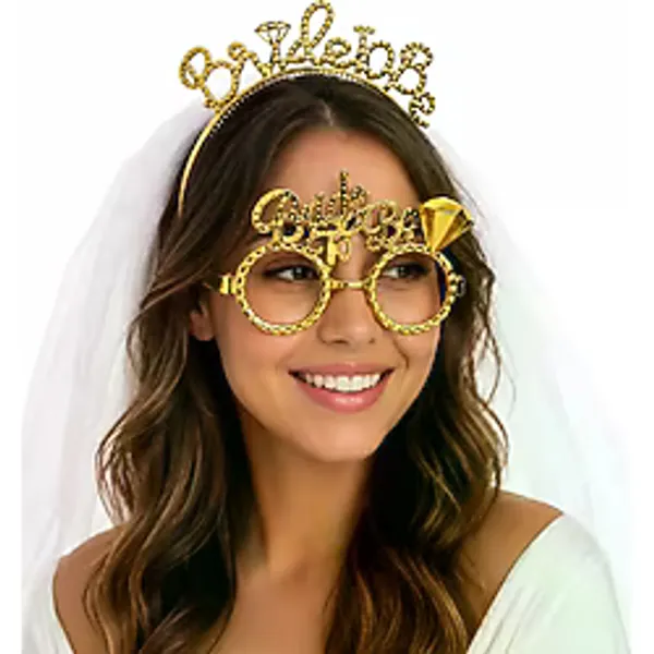Bride To Be Gold Taç ve Parti Gözlüğü Seti