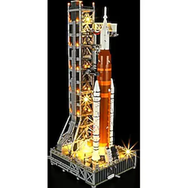 BRIKSMAX Lego-10341 NASA Artemis Uzay Fırlatma Sistemi için Işık Kiti - Lego Simgeleri ile Uyumlu Roket Fırlatma Kulesi Yapı Seti - Lego Seti Dahil Değildir
