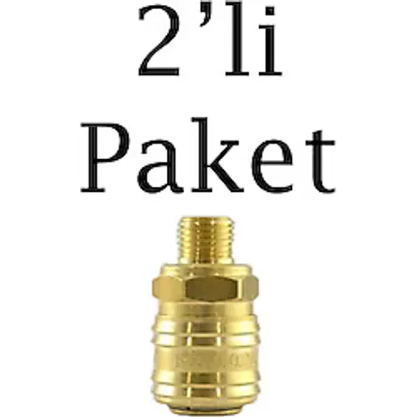 Brio Hava Hortum Erkek Gövde Kamalı 1/4 2'Li