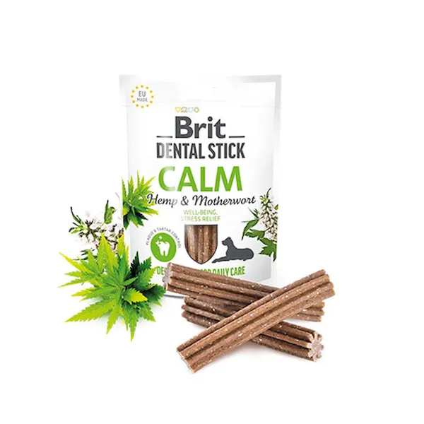 Brit Care Dental Stick Calm Ağız Bakımı İçin Kenevirli Köpek Ödül Maması 250 Gr