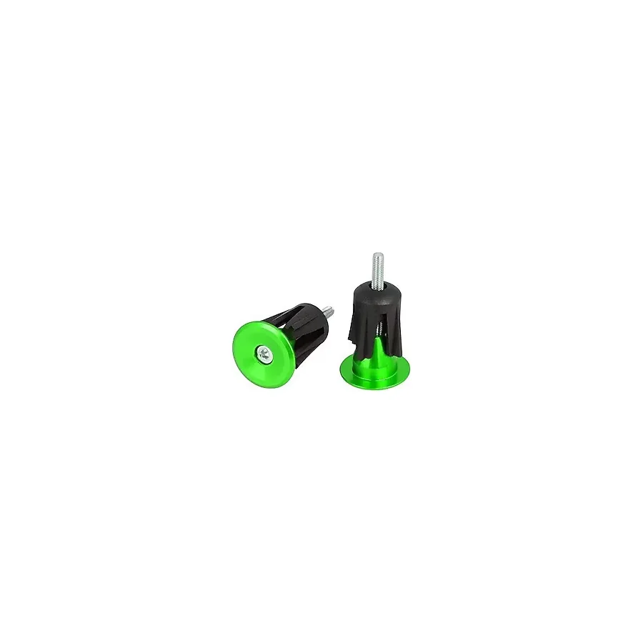 Briviga Alüminyum+ Plastik 22-24 Mm Bisiklet Gidon Ucu Tıpası Yeşil Renk ( 1 Çift)Gidon Tıpası