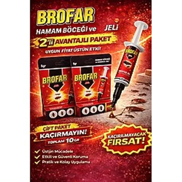 Brofar Jel Hamam Böceği Karınca Jeli 5 Gr Etkili Haşere İlacı Ev İçi Kullanım 2 Adet