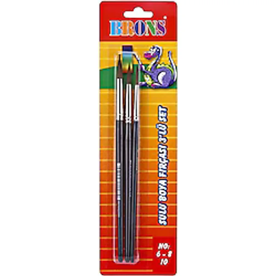 Brons BR-245 3'lü Resim Fırçası Seti