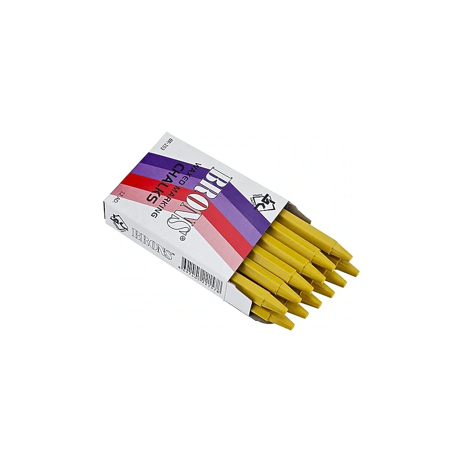 Brons Br-253 12'li Yağlı Sarı Tebeşir