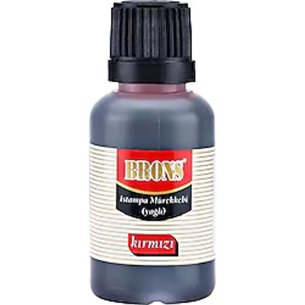 Brons BR-316 30 cc Kırmızı Yağlı Istampa Mürekkebi
