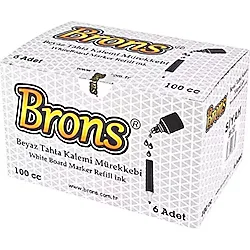Brons Br-354 100 cc 6 'lı Beyaz Tahta Kalem Mürekkebi Mavi