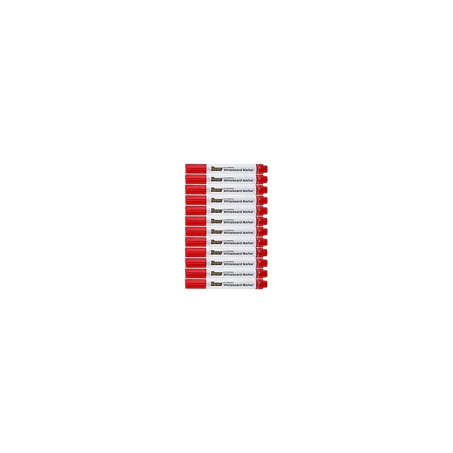 Brons Doldurulabilir Beyaz Tahta Kalemi 12'li Kutu Kırmızı