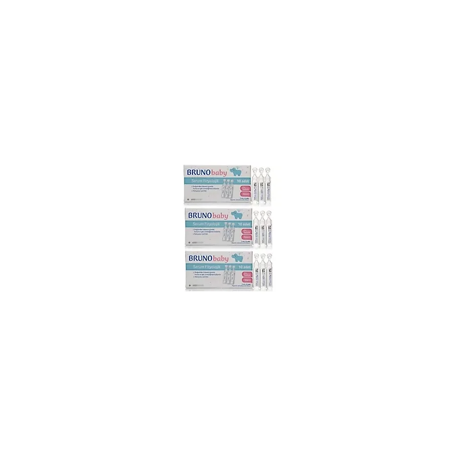 Bruno Baby 5 ml 10'lu Flakon 3 Paket Serum Fizyolojik