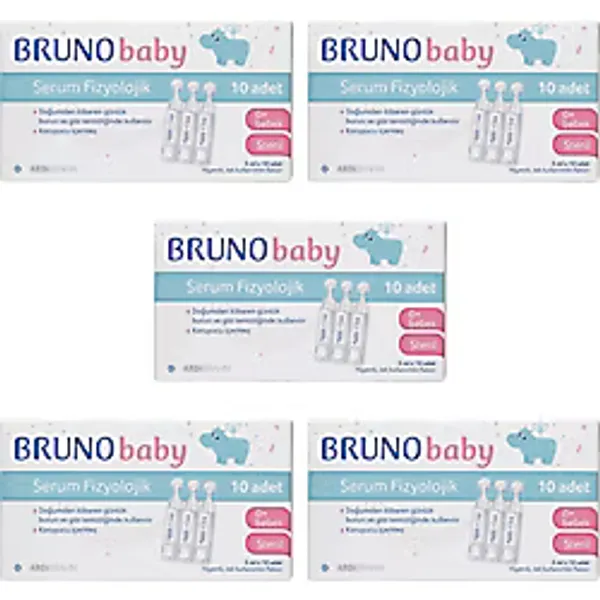 Bruno Baby 5 ml 10'lu Flakon 5 Paket Serum Fizyolojik