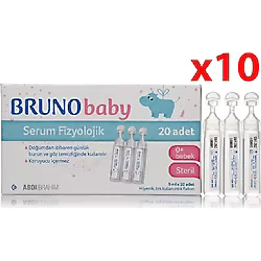 Bruno Baby 5 ml 20'li Flakon 10 Paket Serum Fizyolojik