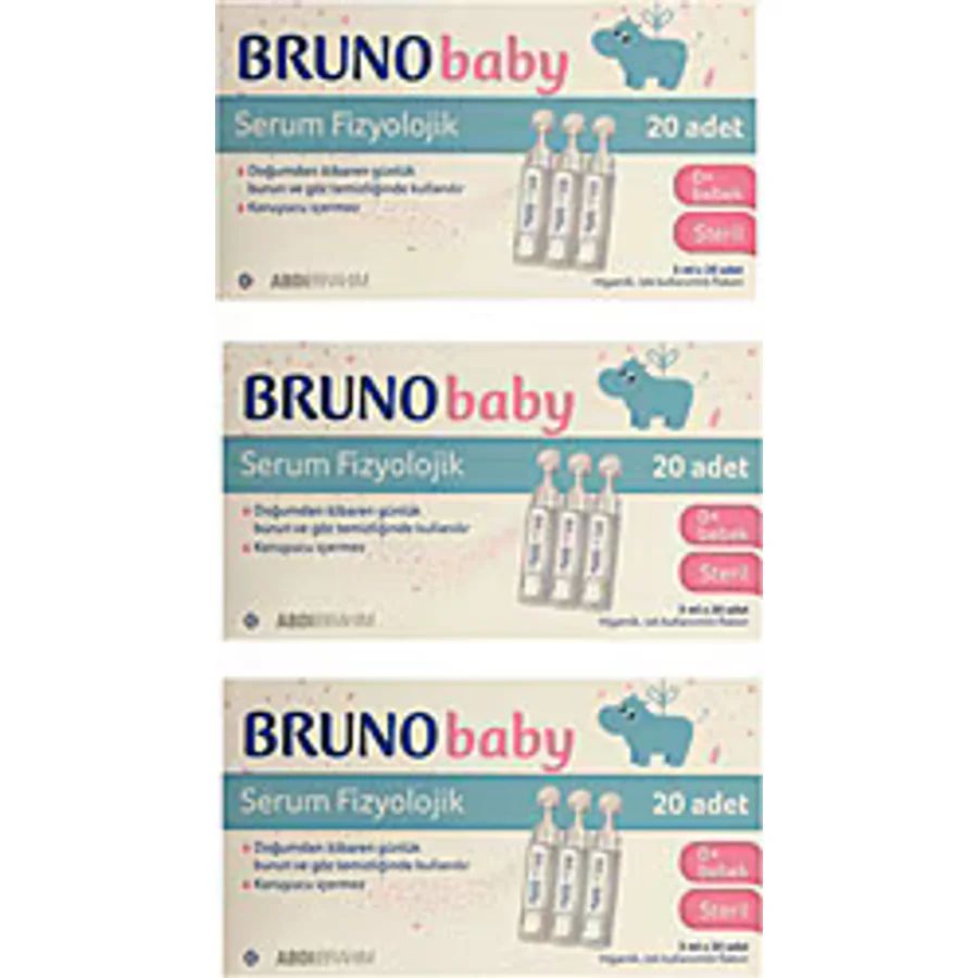 Bruno Baby 5 ml 20'li Flakon 3 Paket Serum Fizyolojik