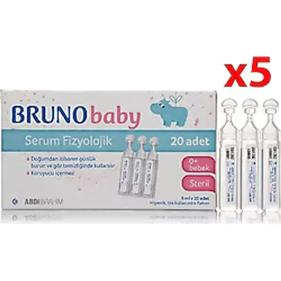 Bruno Baby 5 ml 20'li Flakon 5 Paket Serum Fizyolojik