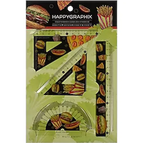 Bruno Visconti Cetvel Seti (Iletki , Cetvel , Gönye), "happygraphix. Hamburger 45-0017/04