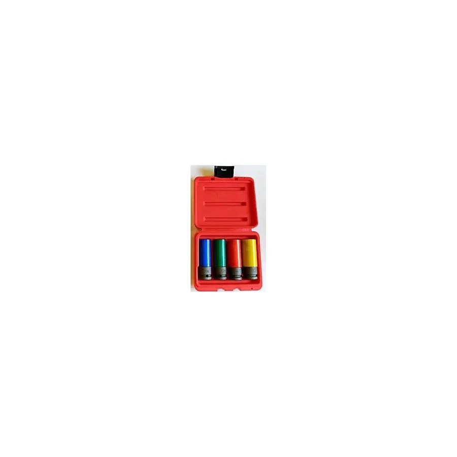 BSR Lastik Market1/2" Darbeli Lokma Seti 17,19,21,22 Mm Plastik Kaplı Jantları Çizmez