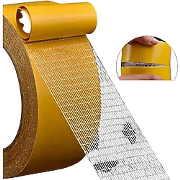 BSSM Geniş 10 Metre x 5 Cm Çift Taraflı Süper Güçlü Yapışkan Yapıştırıcı Bant Isıya Dayanıklı
