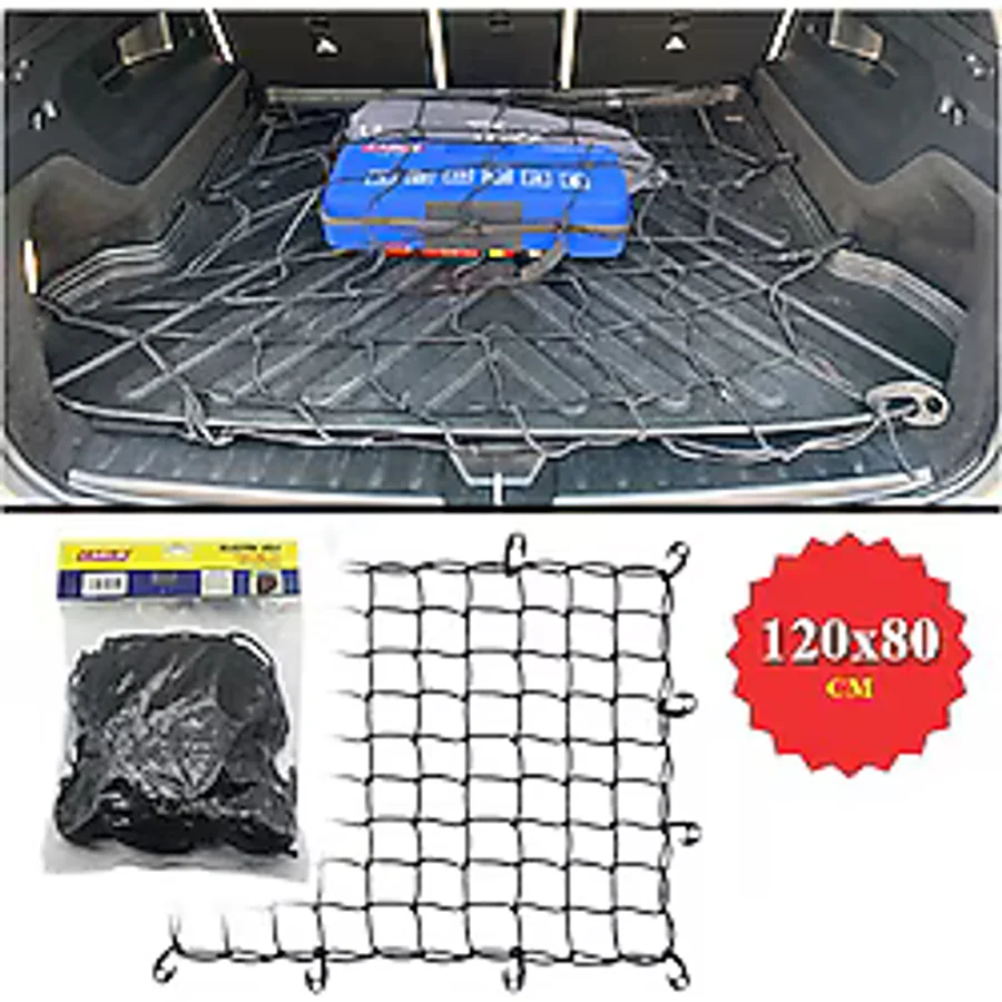 BTM OTOMOTİV Bagaj Filesi Elastik 120X80cm Siyah