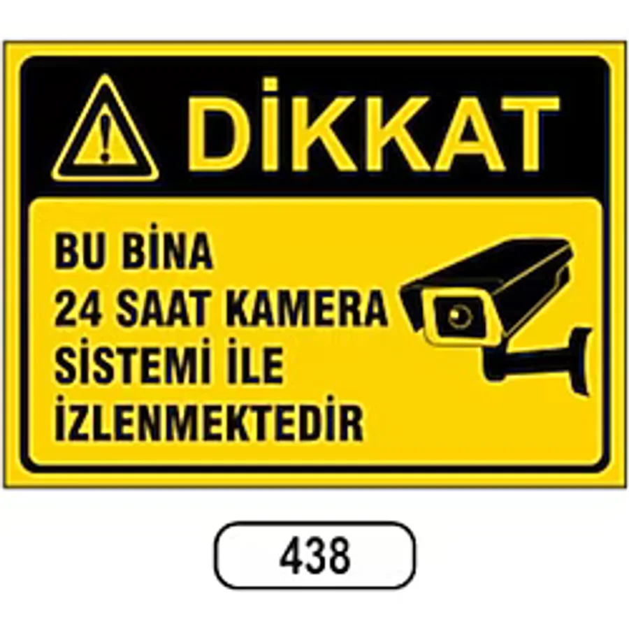 Bu Bina 24 Saat Kamera Sistemi Ile Izlemektedir Uyarı Levhası