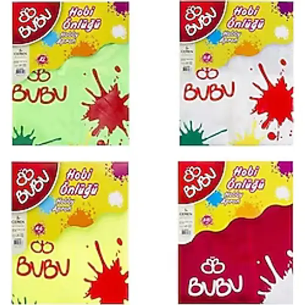Bu-Bu Bubu00007 Boyama Önlüğü 8-10 Yaş Su Geçirmez (Karışık Renk 1 Adet)