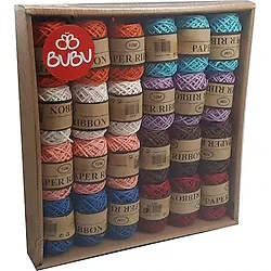 Bu-Bu Renkli Jüt İp 10M 24 Lü 6 Natural+18 Renkli Bubu-Kı0003