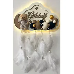 Bubble Ledli Bulut Bebek Kapı Süsü Bebek Odası Duvar Süsü